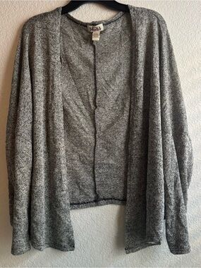 Mudd Gray Marled Open-Front Cardigan XL